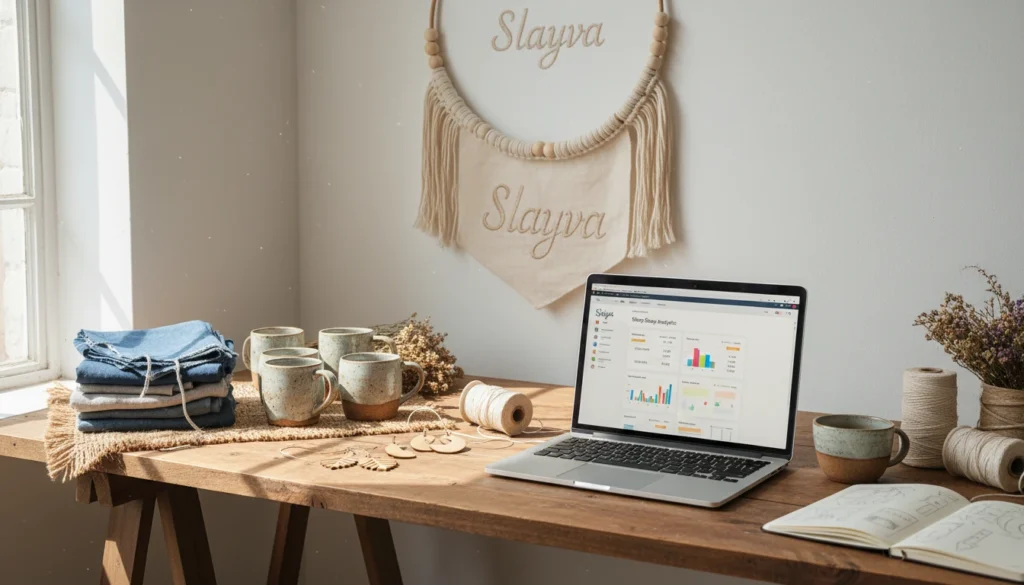 Etsy seller creating best selling Etsy products 2026 in cozy home workspace