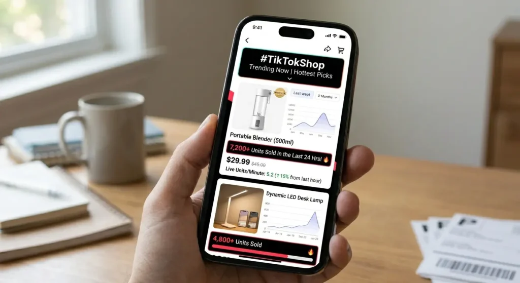 TikTok Shop winning products research schedule showing daily weekly and monthly tasks
