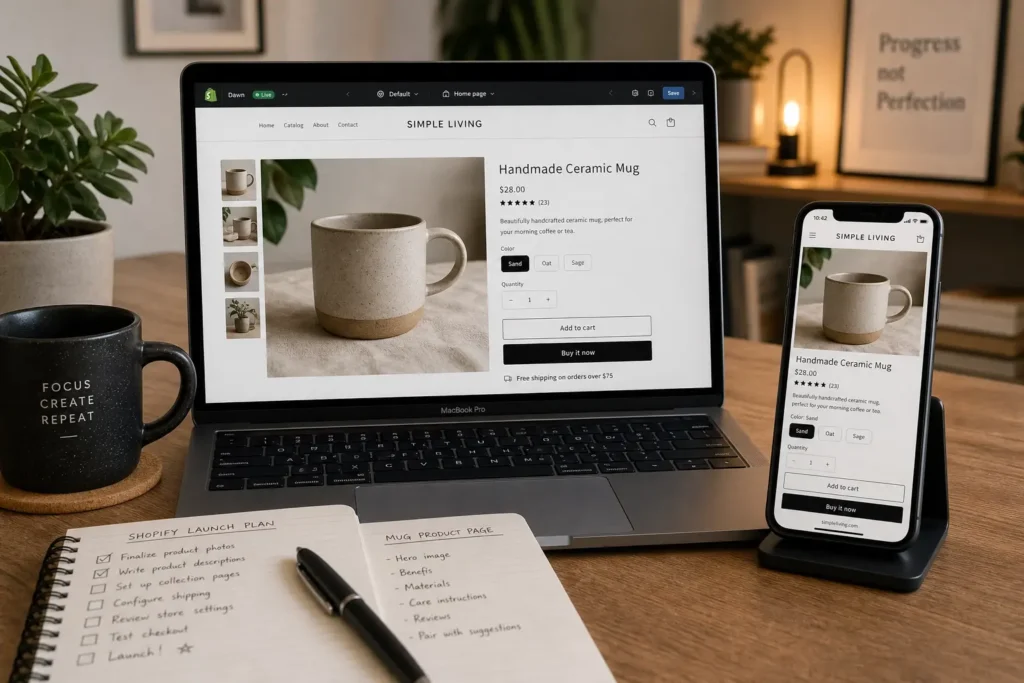 Shopify merchant optimizing product descriptions that convert using customer research notes