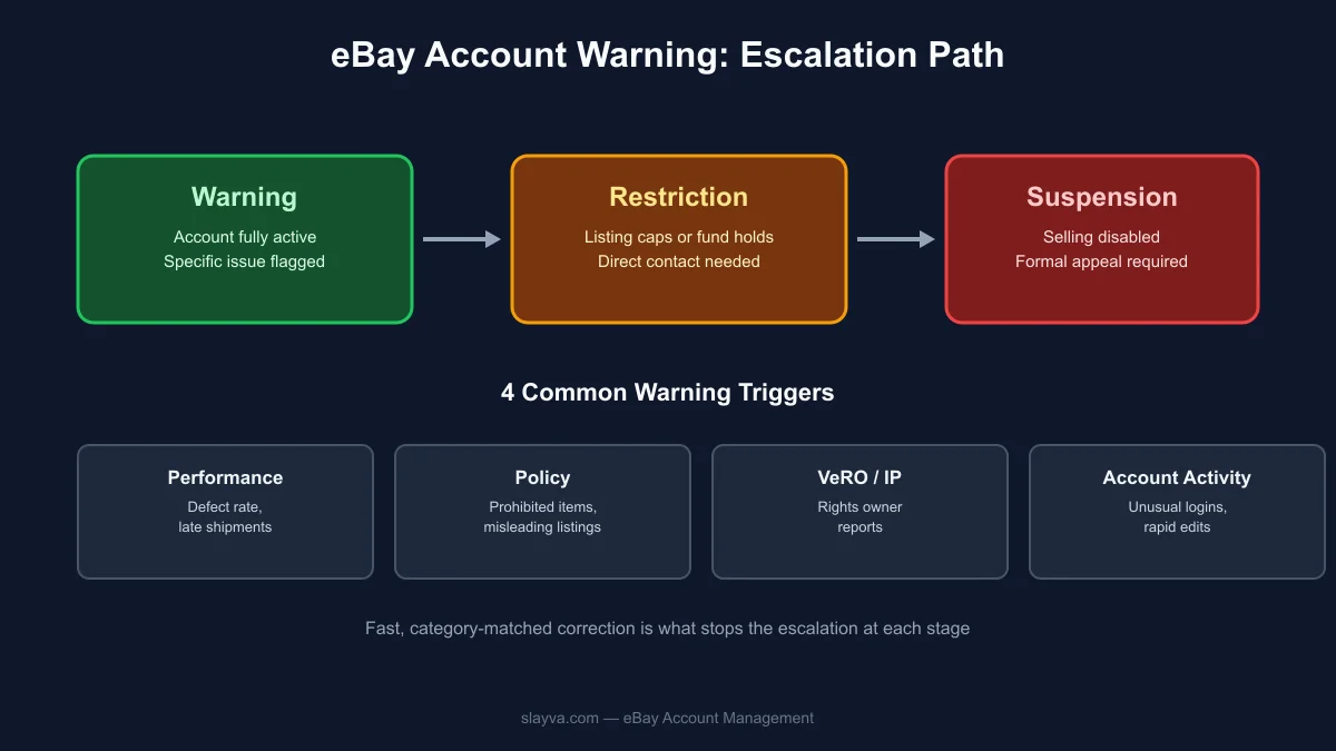 eBay account warning