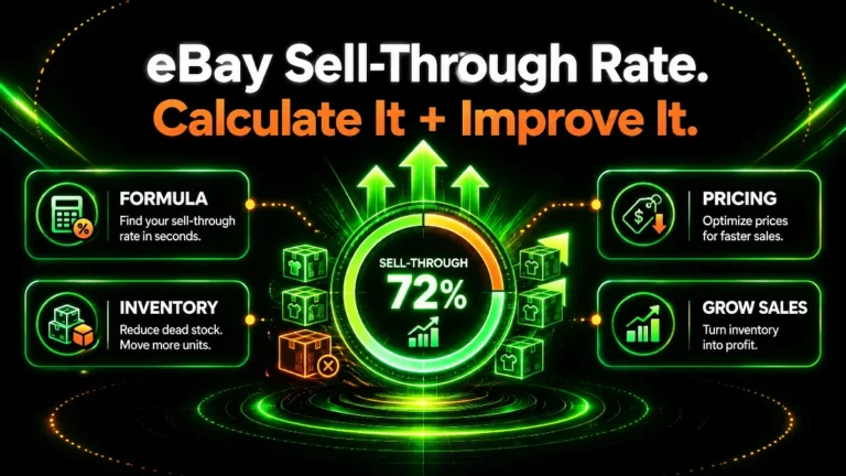 How to calculate eBay sell through rate: formula, inventory, pricing, and growing sales.