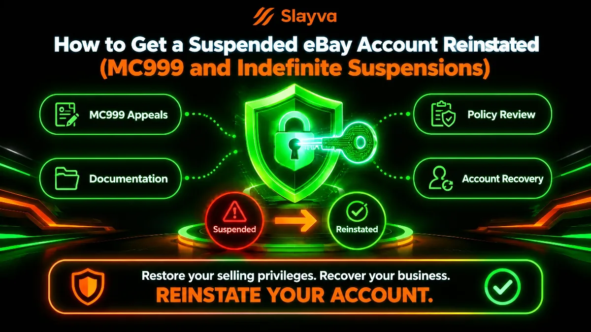 How to get a suspended eBay account reinstated: MC999 and indefinite suspensions, appeals, documentation, policy review and account recovery.