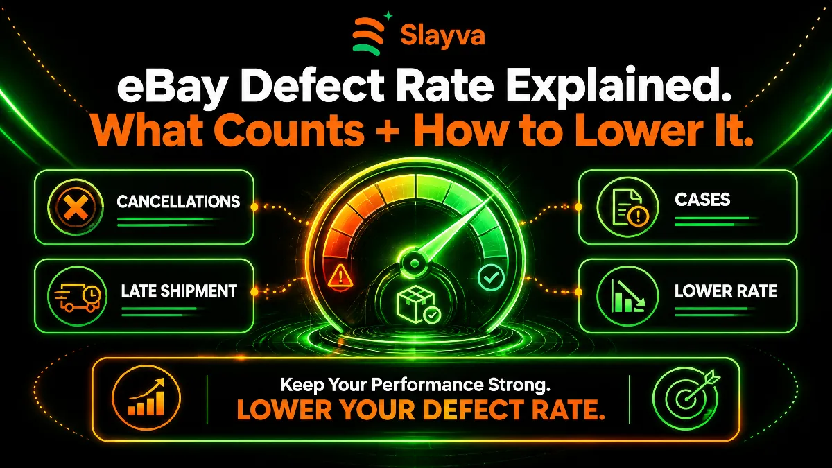 How to lower eBay defect rate: cancellations, late shipment, cases, and the seller performance gauge.