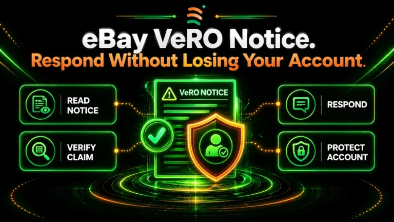 How to respond to an eBay VeRO notice: read the notice, verify the claim, respond, protect the account.