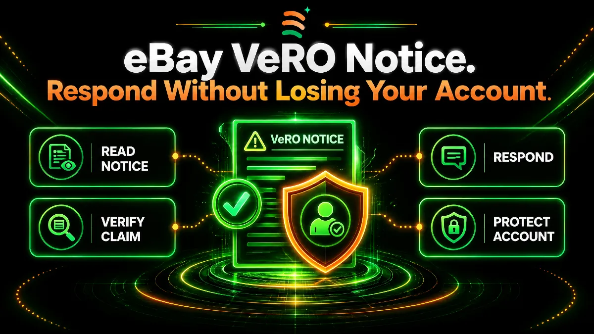 How to respond to an eBay VeRO notice: read the notice, verify the claim, respond, protect the account.