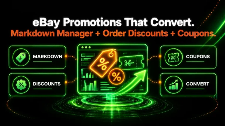 How to use eBay Markdown Manager with order discounts and coupons.