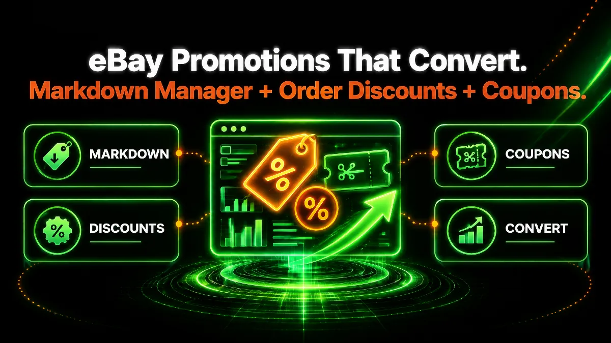 How to use eBay Markdown Manager with order discounts and coupons.
