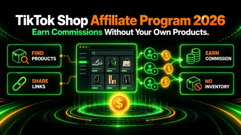 TikTok Shop affiliate program 2026: find products, share links and earn commission without inventory